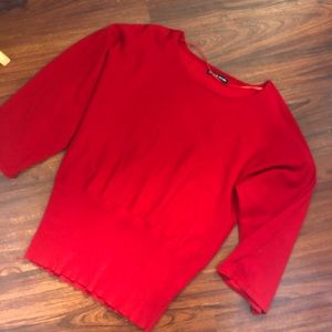 Cable & Gauge red sweater